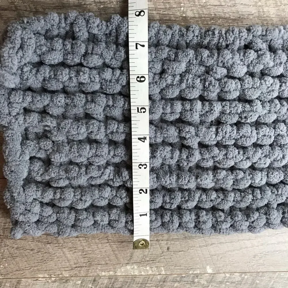 Grey Chunky Knit Infintity Scarf one size
